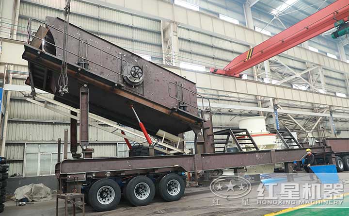 車載移動式制砂機(jī)生產(chǎn)車間